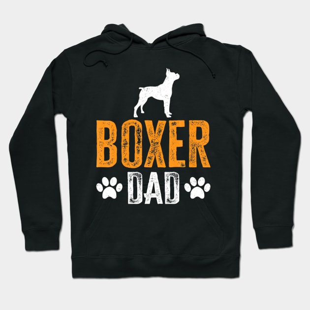 Boxer Dad Gift Dog Daddy Boxer Father Day Hoodie by ANGELA2-BRYANT